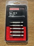 Craftsman 5PC Square Recess #2 Screwdriver Insert Bit. Fixed Price $8.00.
