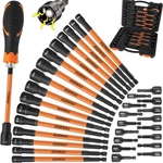 Lozagu 33PCS Magnetic Nut Driver Set Sae Metric Long Handle Cr-v Black Kit. Fixed Price $52.99.