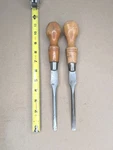 IV710 Lot Of 2 Clay Sheffield Cabinet Maker's Flathead Turnscrews Screwdrivers. Fixed Price $34.00.