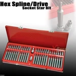 54PC Crv Tamperproof Star / Torx, Hex Allen & Spline Bit Socket Tool Set. Fixed Price $49.99.
