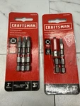 Pack Craftsman 2IN SQ2 Square Screwdriver Bit Set Impact RATED,3P 1,2,3 2#. Fixed Price $15.99.