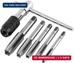 Mesee 6 Pcs Tap Wrench Tool Set, Adjustable T-handle Holder With Mach. Fixed Price $15.56.