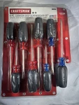 Sears Craftsman Usa Nos 8PC Cushion Grip Slotted Phillips Screwdriver Set 73601. Fixed Price $124.99.