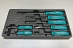 Snap-on 7PC Teal Hard Grip Screwdriver Set SDDX70ATL Rare Japan Exclusive. Fixed Price $369.00.
