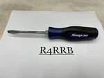 Snap-on Tools New Power Blue 1/4" Tip Soft Grip Flat Head Screwdriver SGD4BMB. Fixed Price $49.95.