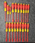 Wiha-softfinish 19 Pc Lot Sae/metric Nut And Screwdrivers Insulated Used. Fixed Price $125.79.