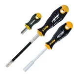 Felo Ergonic 3PC 1/4" Magnetic Bit Holder Screwdriver Set Stubby, 8", 11" Flex. Fixed Price $57.99.