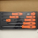 Snap-on 1998 Harley Davidson 95TH Anniversary 8PC Screwdriver Set Orange W/ Hat. Fixed Price $250.00.