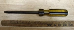 Vntg Irwin 500-S-6 Black /yellow Handle SCREWDRIVER,10-9/16",W/3/8" Standard Tip. Fixed Price $15.99.