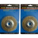 Cal-hawk 4-1/2" X 5/8" Arbor Crimped Carbon Steel Wire Wheel Brush CZWW45NF. Fixed Price $15.99.