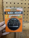 Black & Decker Piece Screwdriving Set 71-077M. Fixed Price $9.99.