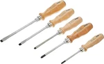 07157 22155 Slotted & Phillips Wood Handle Screwdrivers, Set Of 5, Chrome Finish. Fixed Price $89.58.