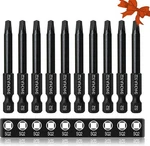 10PCS Square Screwdriver Bits, 2.3" Long Magnetic SQ2, 60MM. Fixed Price $10.36.