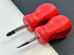 New Tekton Tools Usa Made 2PC Stubby Red Hard Handle Screwdriver Set. Fixed Price $39.99.
