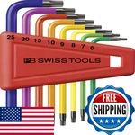 Pb Swiss Tools Rainbow Torx Key L-wrenches 410.H 6-25 Rb Cn 100 Made. Fixed Price $102.18.