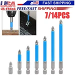 7/14X Magnetic Screwdriver Bits Set PH2 Anti-slip Hex Shank Cross Head. Fixed Price $6.68.