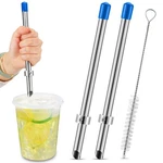 2 Pcs Blue 8.7 Inch Stainless Steel Straw Hole Puncher Tool Plastic Cup Lid. Fixed Price $25.40.