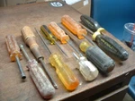9 Screwdrivers & 2 Nut All Made Usa Klein, Indestro, Stanley, Vaco. Fixed Price $60.00.