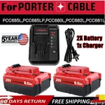 Packs 20 Volt Lithium-ion Battery For Porter Cable PCC680L Tool 1XCHARGER. Fixed Price $168.98.