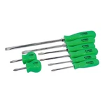 8-PIECE Screwdriver Set With Green Square Handles. Fixed Price $38.12.