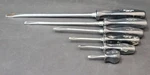 Snap On 6 Piece Screwdriver Set Black Flathead 1" - 12". Fixed Price $98.99.