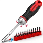 14-PIECE 1/4 Magnetic Ratcheting Screwdriver Bit Set, T4-T40 Torx With. Fixed Price $18.53.