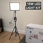 Niceveedi Led Video Light Kit 15W 2800-6500K Tripod Stand Usb Content Creation. Fixed Price $32.83.