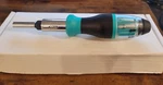Germany Teal Ratcheting Screwdriver 6 Interchangeable Bits Schroder Magtorq. Fixed Price $27.99.
