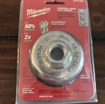 Milwaukee 48-52-5060 3 In. Crimped Wire Cup Brush- Carbon Steel Used. Fixed Price $19.99.