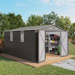 10X12FT Outdoor Tool Storage Shed,large Metal Garden W/ Double DOOR&2WINDOW. Fixed Price $629.99.