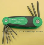 Amf Germany 45658 Folding Torx Key Set T9 - T40 With Selector Lever. Fixed Price $25.00.