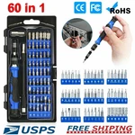 60 In 1 Precision Screwdriver Set Computer Repair Tool Kit Acssart Magnetic Bit. Fixed Price $9.99.