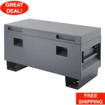 Steel Job Site Box Pre Assembled Handles Gray Unkeyed Lockable Tool Storage 36". Fixed Price $285.99.