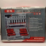 32 Pc Screwdriver Set W/plastic Case Soft Grip Handles Heat Treated Carbon Steel. Fixed Price $15.00.