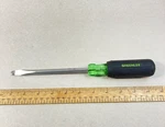 Greenlee Flat Slotted Screwdriver Square Shaft Hardened Tip. Fixed Price $6.00.