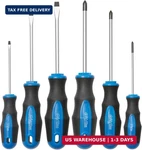 Rotation 6PCS Magnetic Tip Screwdriver Set, 3 Phillips And Flat, Professional. Fixed Price $17.11.