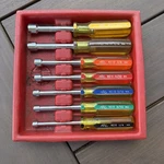 Mac Tools 7 Piece Sae Nut Driver Set 1/4 1/2 With Organizer. Fixed Price $89.99.