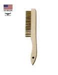 10" Wood Shoe Handle Solid Brass Wire Bristle Brush Scratch Welding Scraper. Fixed Price $11.25.