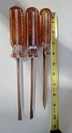 3 Vintage Vaco Ampco Non-sparking Slotted Screwdrivers Brass Usa. Fixed Price $17.95.