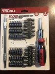 Hyper Tough 67-PIECE Screwdriver Set Missing -flexible Magnetic Retriever. Fixed Price $9.50.