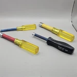 Nice Lot Of 4 Snap On Nut Drivers 3/16, 1/2, 3/8, And 5/8. Fixed Price $40.00.
