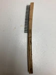 Long Handle Wooden Wire Brush With Slight Water Damage To. Fixed Price $6.00.