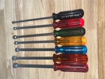 Vaco Nut Drivers Shaft 7 Piece Set Usa Made Size 3/16 To 1/2 With Klein Bag. Fixed Price $35.00.