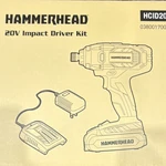 Hammerhead HCID201 20V Cordless Impact Driver Kit 1.5AH Li-ion Battery+charger. Fixed Price $49.50.