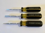 (3) Stanley #66-183 100 Plus Cabinet Tip Screwdrivers U.s.a. New. Fixed Price $31.95.