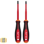 Milwaukee 48-22-2207 1000V Insulated Slim Tip Screwdriver Set 2PC. Fixed Price $24.99.