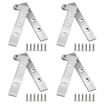Ldexin 4PCS 360 Degree Rotatable Door Pivot Hinges, 4INCH, Silver. Fixed Price $24.99.