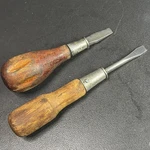 2 Vintage Mayhew Flathead Screwdriver Wood Handle Tool 4.5 5.5 Slotted. Fixed Price $10.99.
