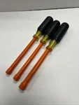 Cementex 3/8 , 5/16 1/4 Insulated Nut Drivers With Extra Long 6" - Usa Made. Fixed Price $50.00.