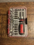 Hyper Tough 37-PIECE Ratcheting Screwdriver Socket & Bit Set Sae Metric Adaptor. Fixed Price $18.99.